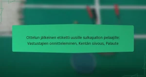 Ottelun jälkeinen etiketti uusille sulkapallon pelaajille: Vastustajien onnitteleminen, Kentän siivous, Palaute