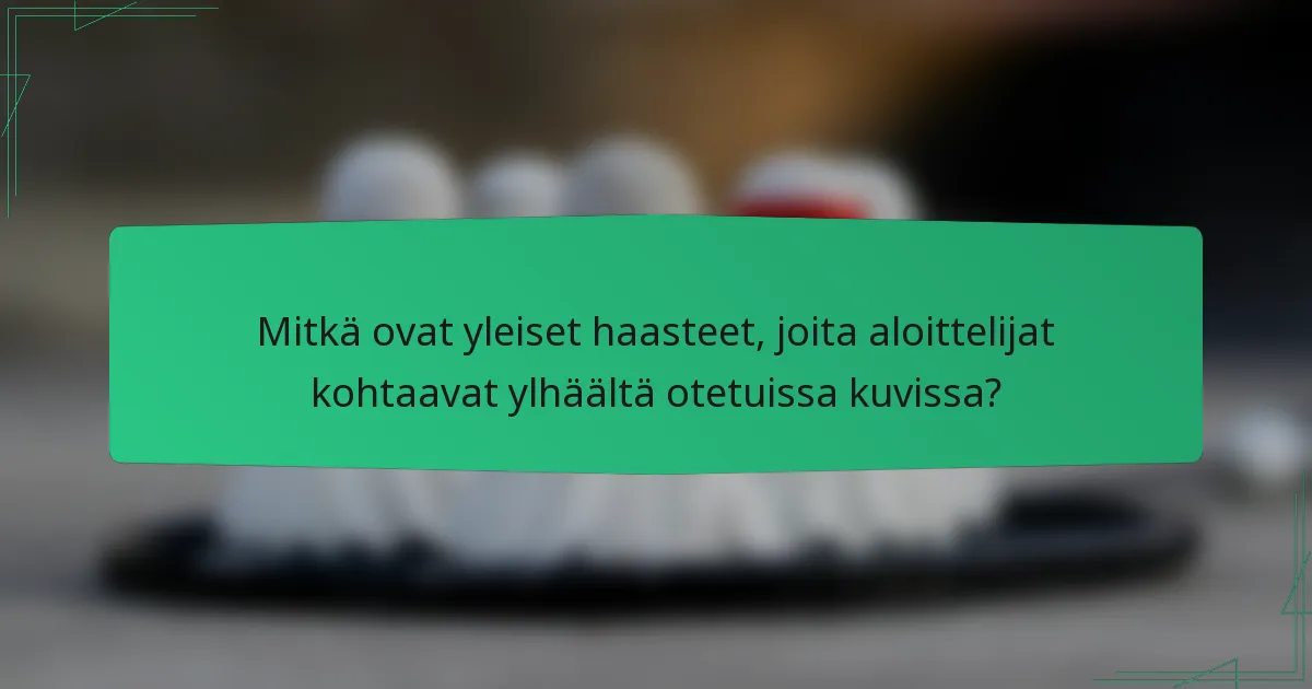 Mitkä ovat yleiset haasteet, joita aloittelijat kohtaavat ylhäältä otetuissa kuvissa?